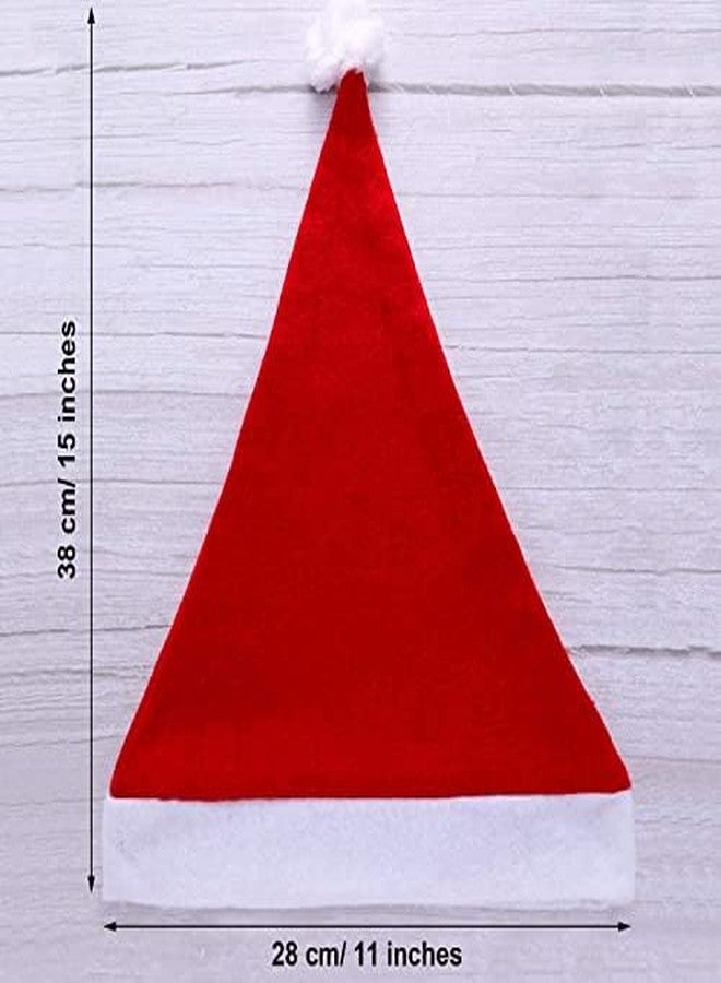 ascension Christmas Santa Claus Hat/Santa Claus Cap Merry Christmas Hat Cap for Christmas/Xmas Party Celebration (Pack of 12) - Image 4